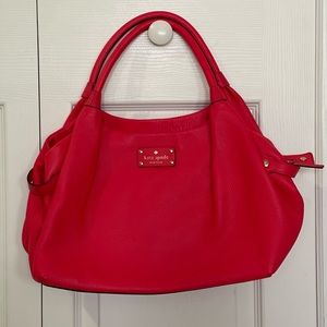 Kate Spade Berkshire Road Stevie Fuchsia Leather Shoulder Bag